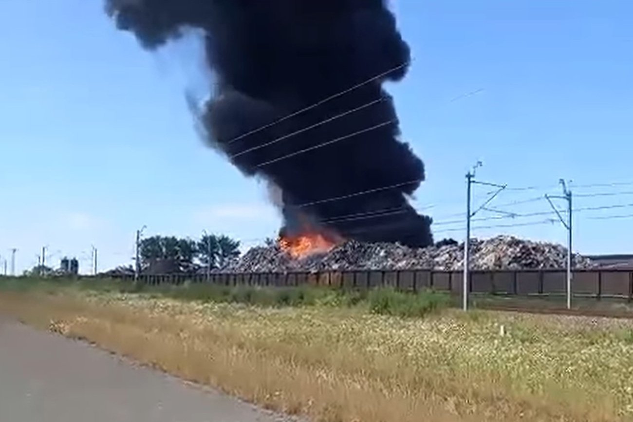 W Przysiece Polskiej wybuchł pożar na składowisku odpadów.