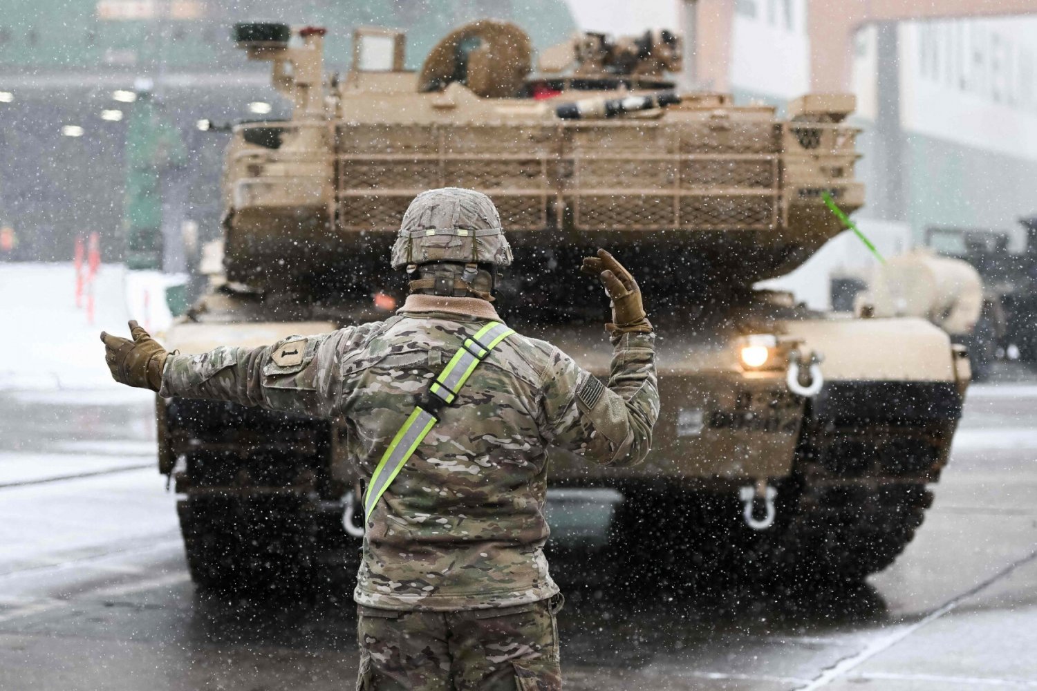 Amerykański czołg Abrams podczas ćwiczeń w Polsce.