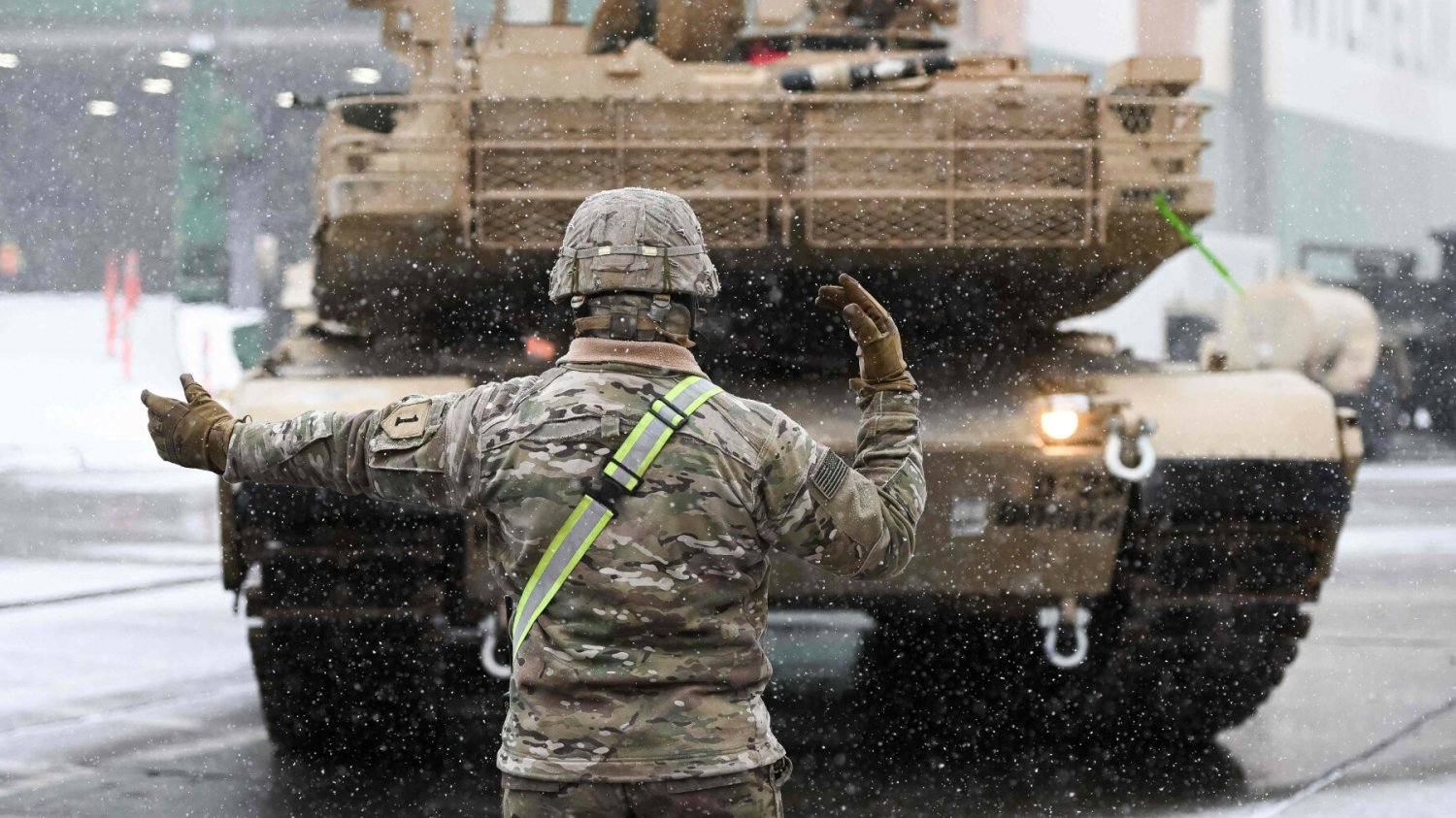 Amerykański czołg Abrams podczas ćwiczeń w Polsce.