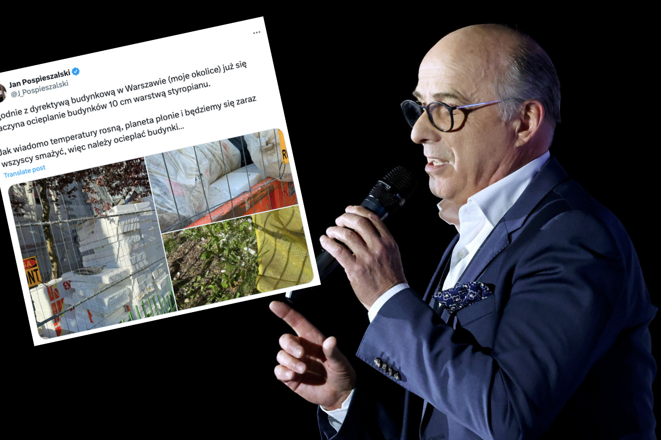 Jan Pospieszalski o ocieplaniu domów styropianem. Drwi z ocieplenia klimatu