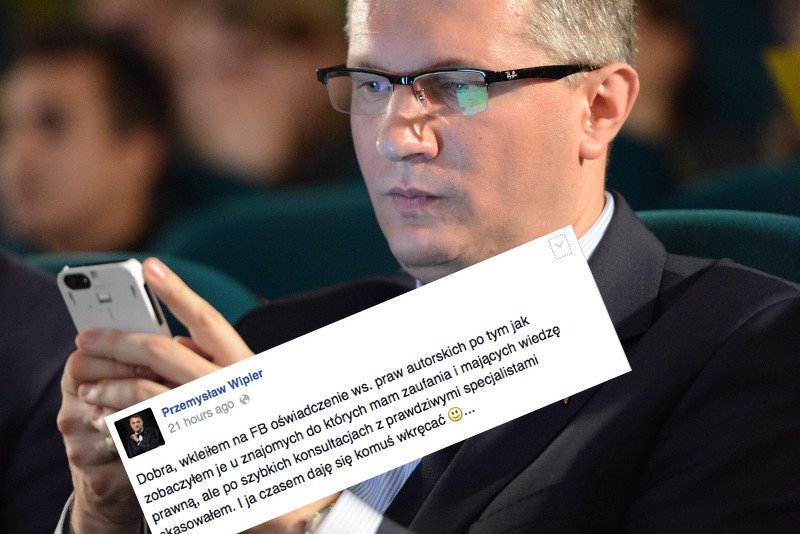 Nawet poseł Wipler nabrał się na oświadczenie o prawach autorskich na Facebooku. "Czasem daję się wkręcić".