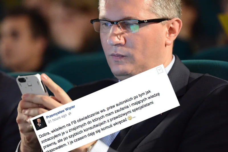 Nawet poseł Wipler nabrał się na oświadczenie o prawach autorskich na Facebooku. "Czasem daję się wkręcić".