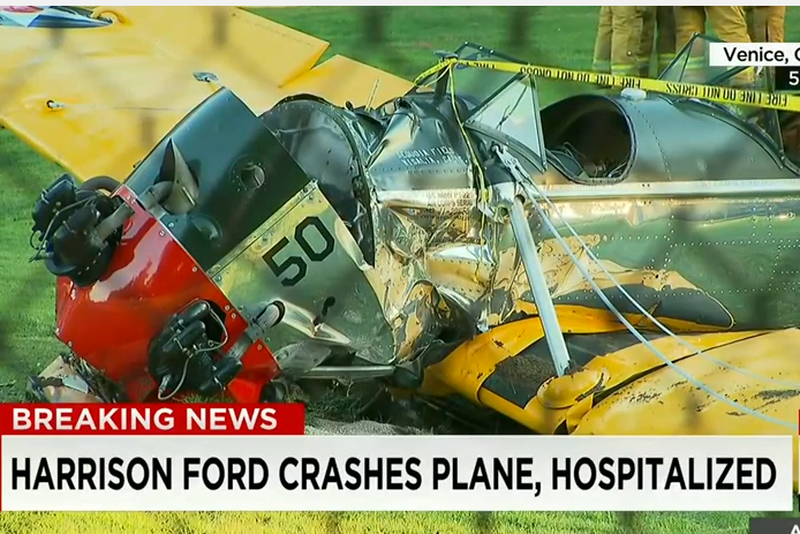 Harrison Ford uległ wypadkowi. Jego stan jest stabilny.