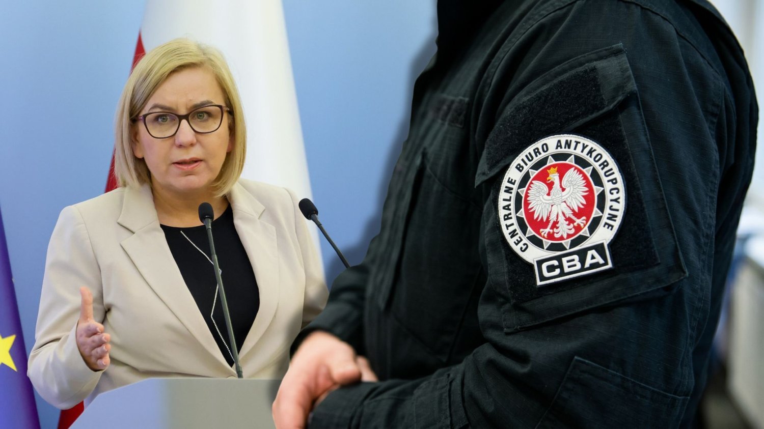 CBA w Ministerstwie Klimatu i Środowiska. W tle program "Czyste Powietrze". Hennig-Kloska, CBA