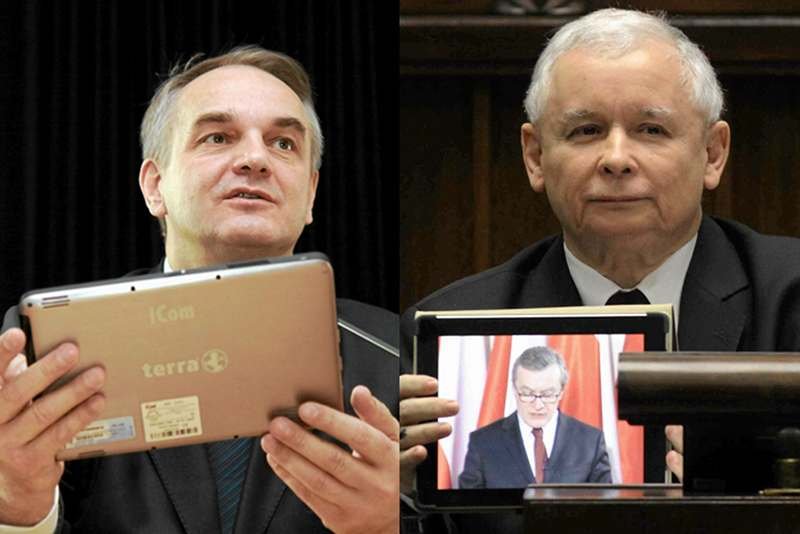 Jarosław Kaczyński zaskoczył wszystkich używając w Sejmie tabletu