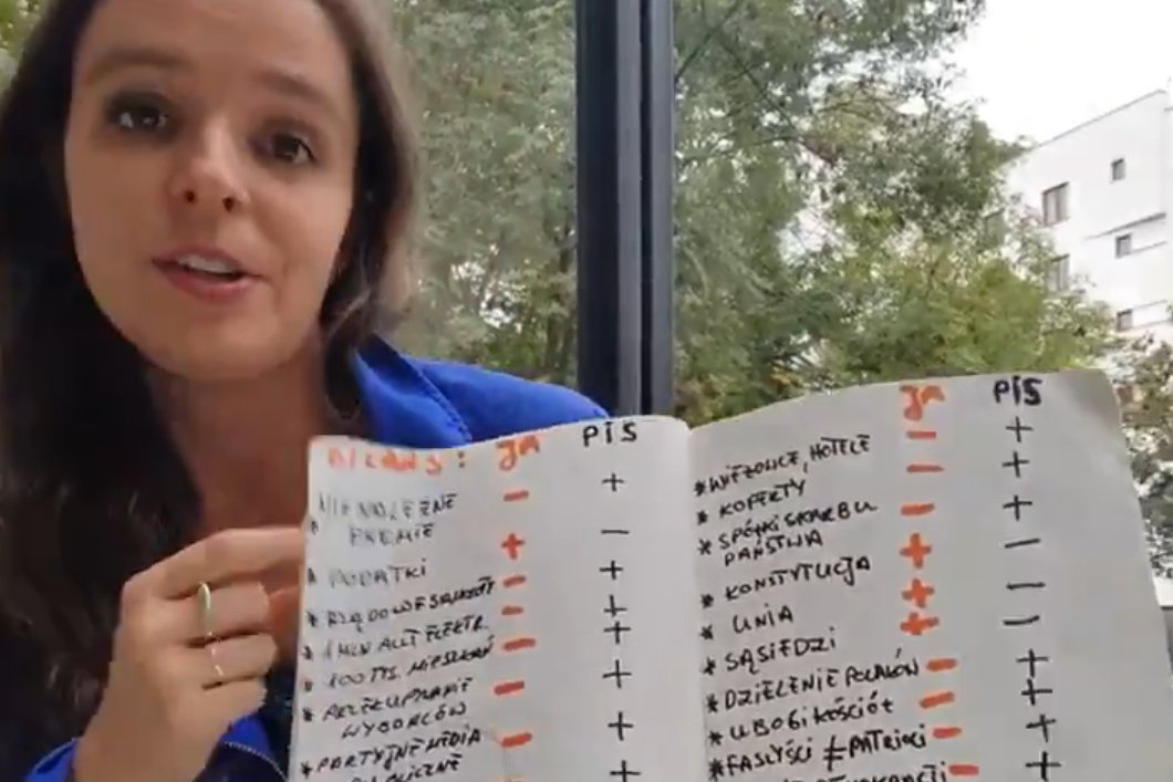 Klaudia Jachira nagrała filmik wyborczy, w którym pokazuje swoją przewagę nad PiS