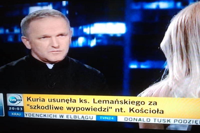 Ks. Wojciech Lemański w "Kropce nad i": Zachowanie wobec mnie było obrzydliwe i traumatyczne
