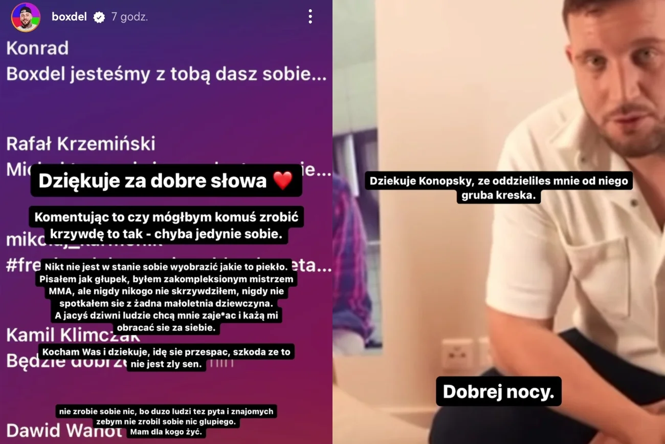Boxdel reaguje na film Konopksyy'ego. "Nikt nie jest sobie w stanie wyobrazić jakie to piekło"