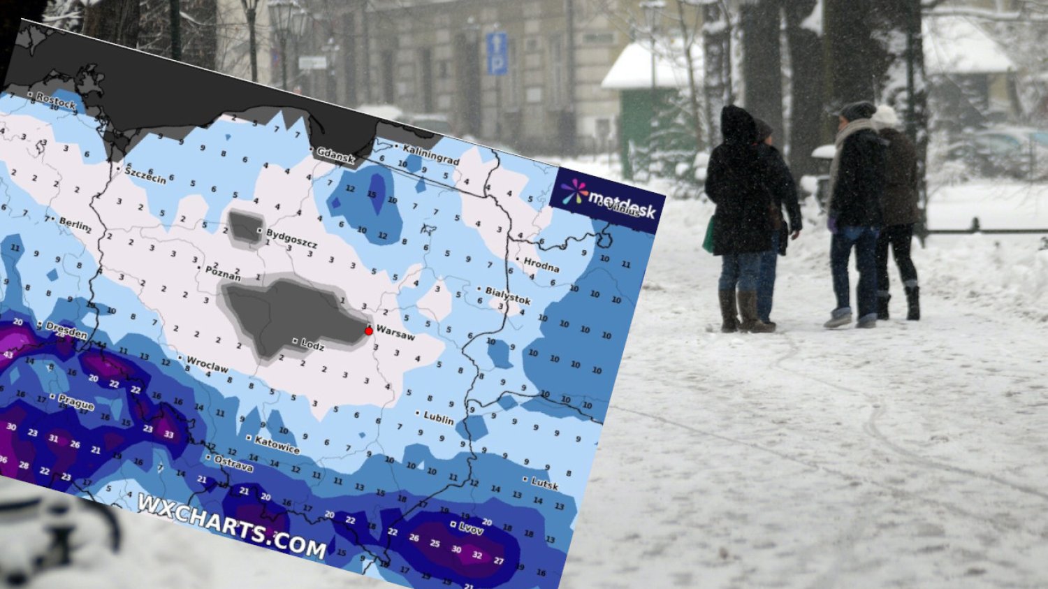 Śnieżyce nad Polską.