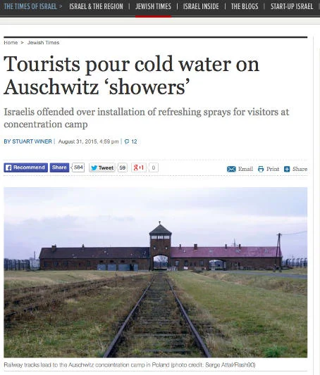 Izraelskie media rozpisują się o sprawie zraszaczy.