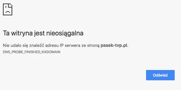 Na stronie pasek-tvp.pl już nie sposób wygenerować swojego paska z "Wiadomości".