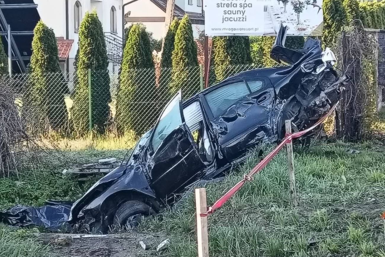 Tragedia na drodze w Pieckach koło Mrągowa. Nietrzeźwy kierowca potrącił pieszego