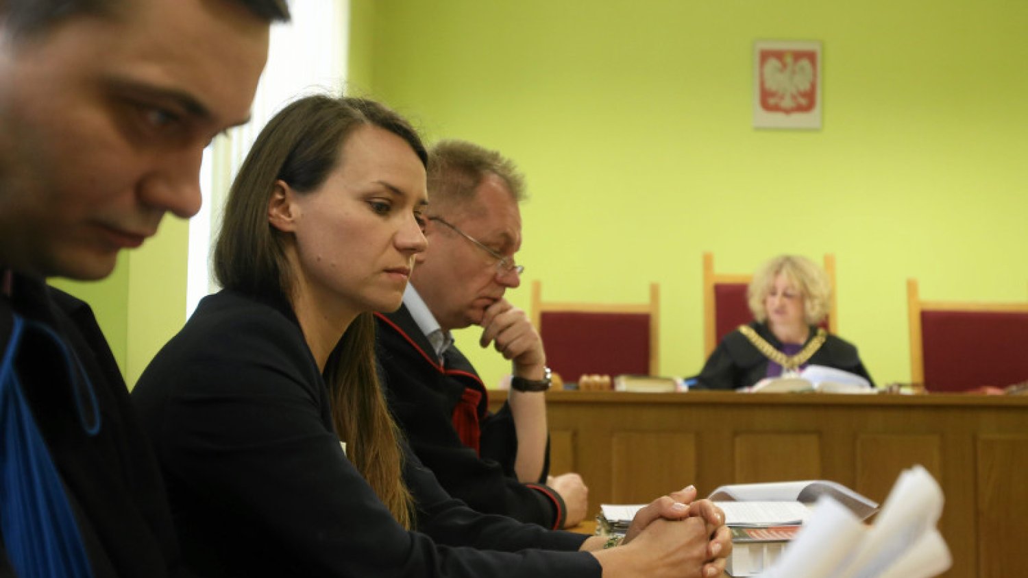 Posłanka Agnieszka Pomaska jako oskarżyciel posiłkowy podczas rozprawy przed sądem