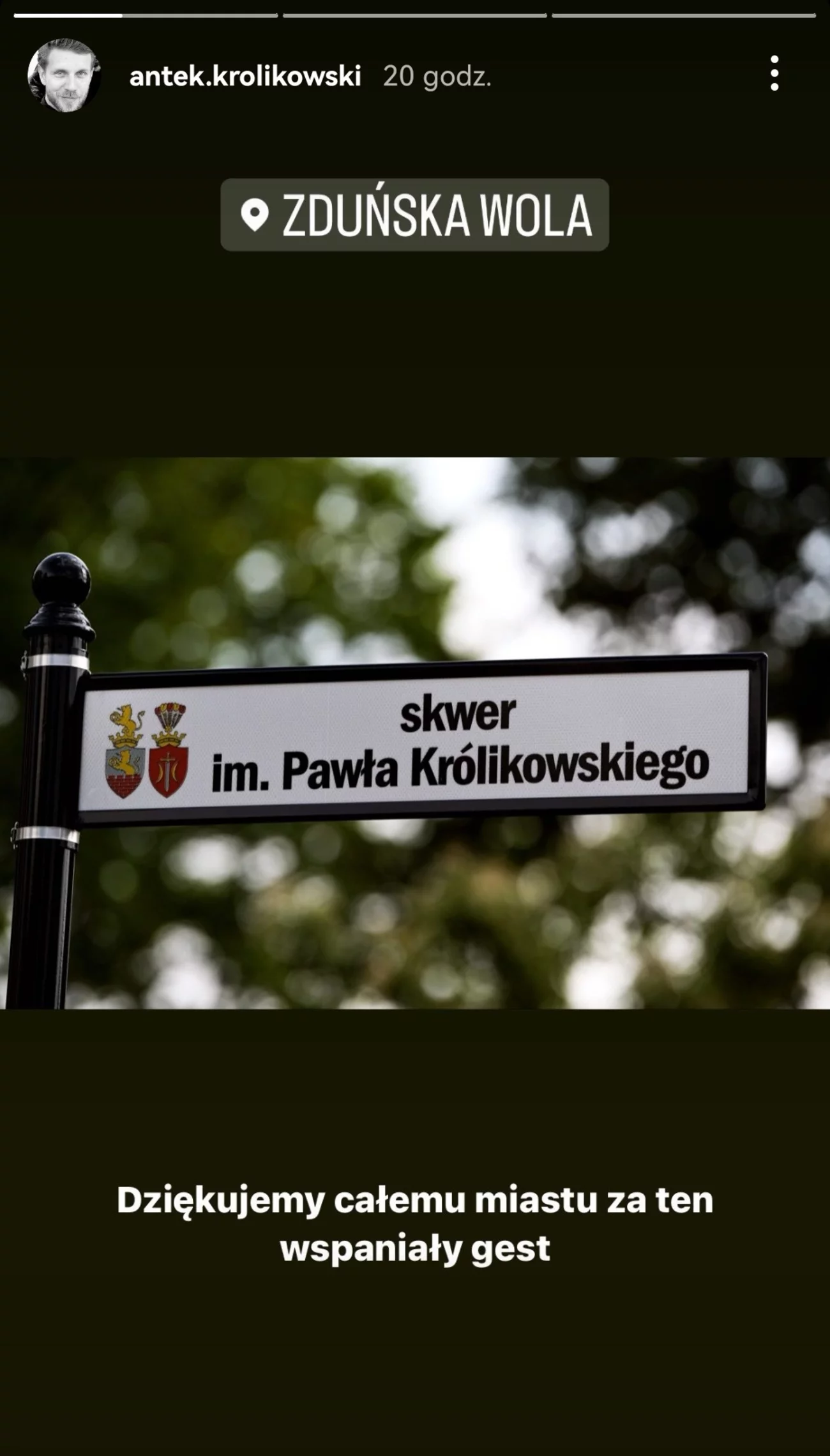 Antoni Królikowski wrócił na Instagram. Powstał skwer imienia jego taty