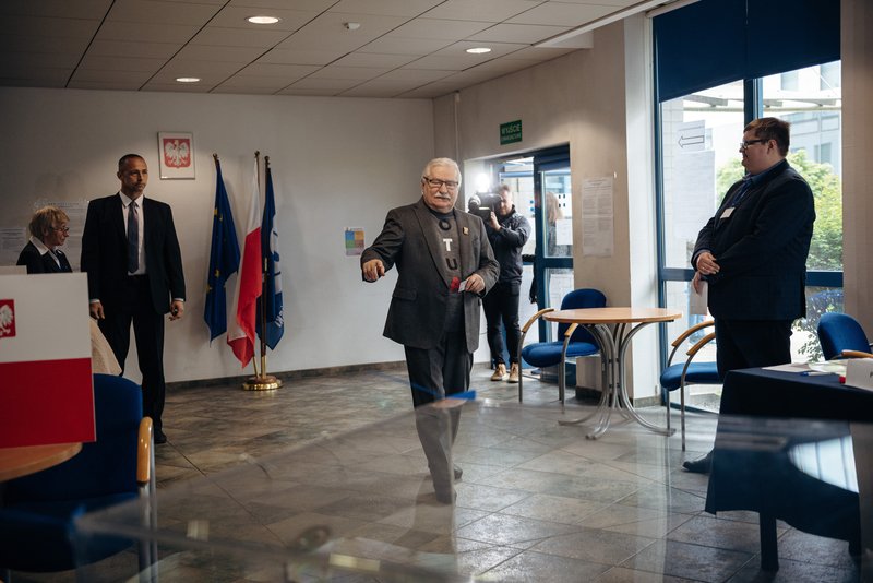 Były prezydent Lech Wałęsa zagłosował w wyborach do Parlamentu Europejskiego.