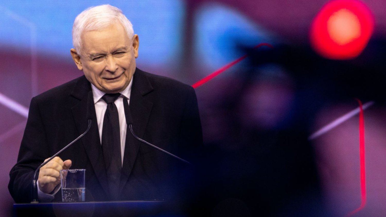 Jarosław Kaczyński, prezes PiS, podczas konwencji programowej (14.05.2023).