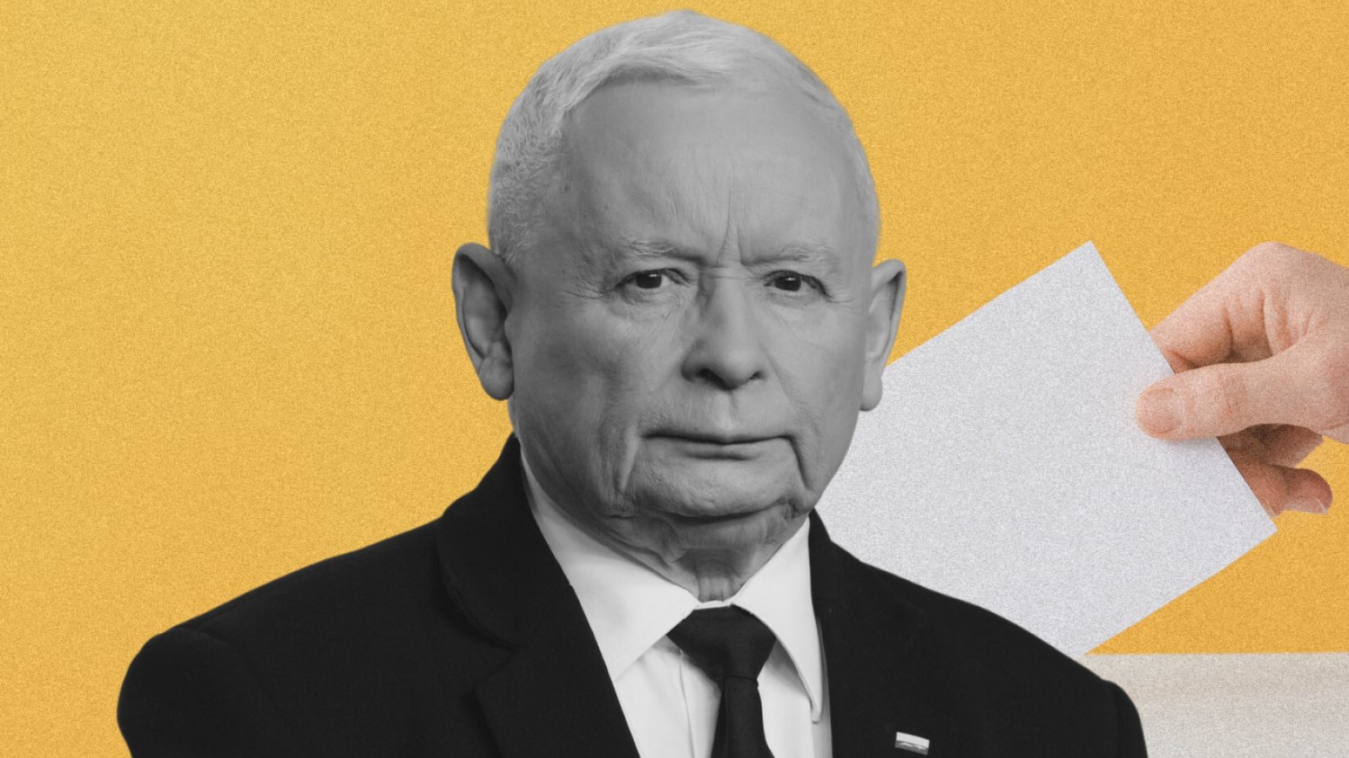 Jarosław Kaczyński na konferencji, na której wystąpił razem z Mariuszem Błaszczakiem (14.05.2025).