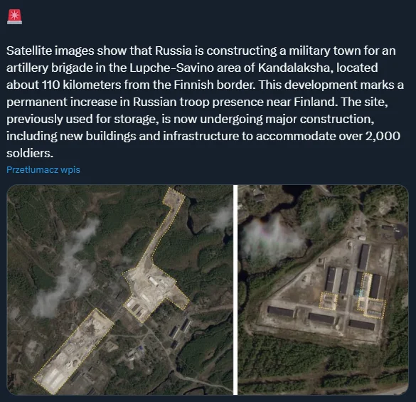 Putin knuje przy granicy z NATO. Pokazali zdjęcia, to jak miasto wojskowe