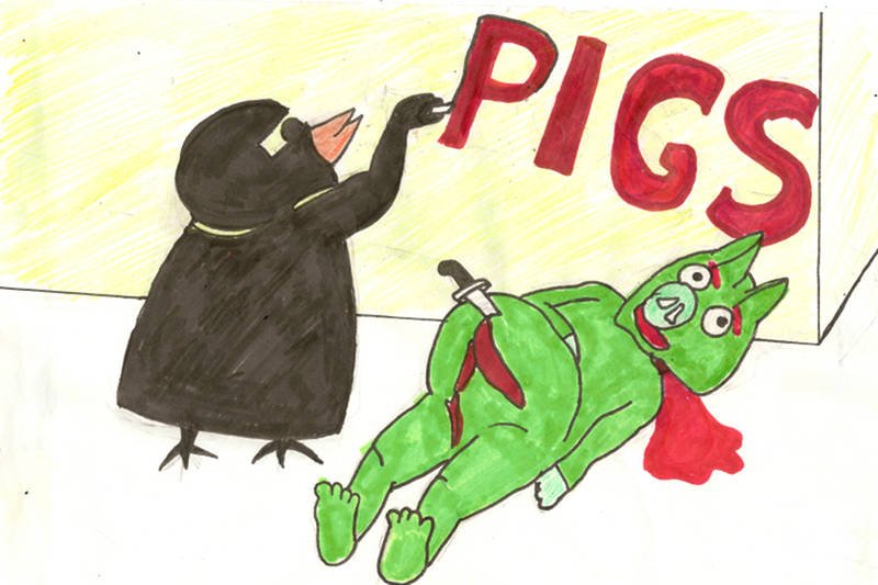 Anton Nikołajew. "Charlie Manson" z serii "Angry Birds"