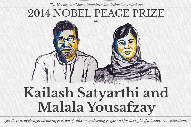 Laureatami Pokojowej Nagrody Nobla zostali Kailash Satyarthi i Malala Yousafzay
