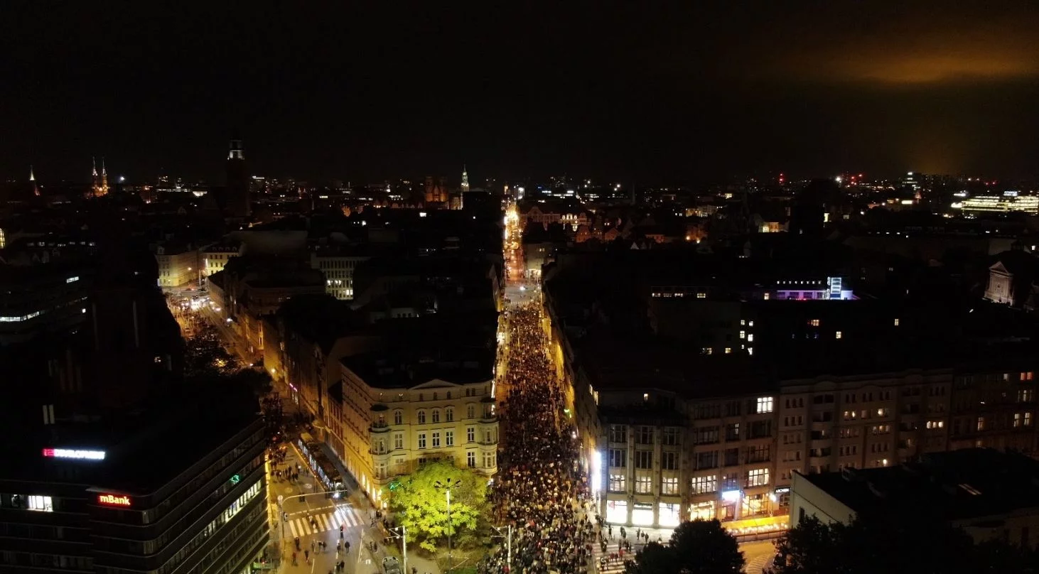 Protesty we Wrocławiu przeciwko zakazowi aborcji po wyroku TK.