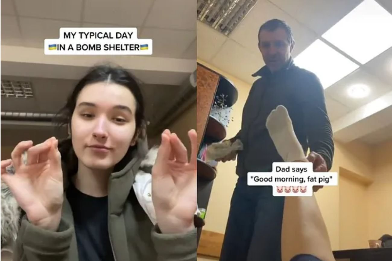 Ukraińska tiktokerka pokazuje życie w schronie