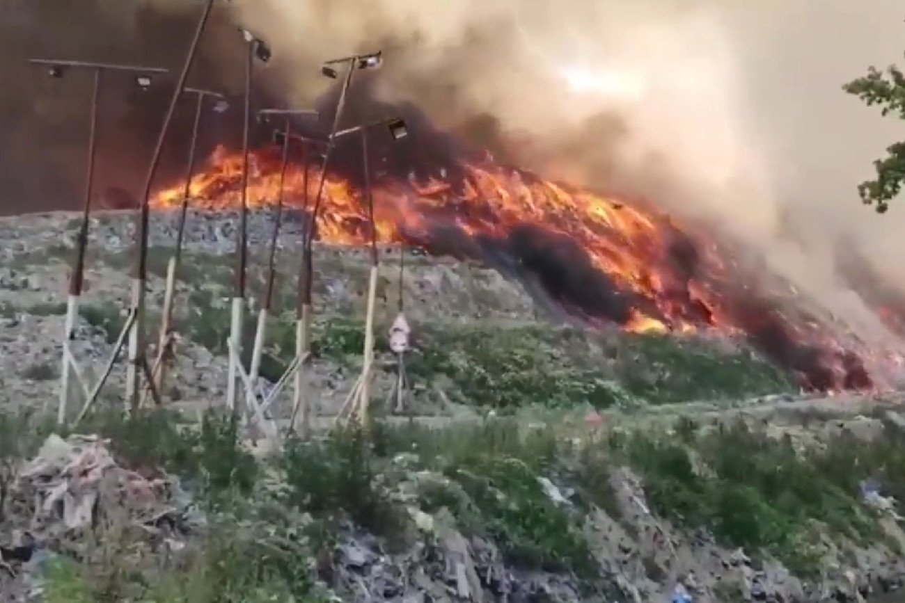 Płonie wysypisko w obwodzie królewieckim