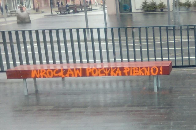 "Dzieło" wandala we Wrocławiu