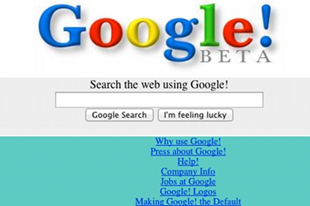 Tak wyszukiwarka Google wyglądała 25 stycznia 1999 roku