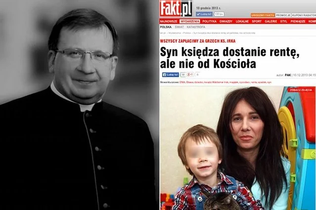 Ks. Waldemar Irek oraz Wiesława Dargiewicz z synem