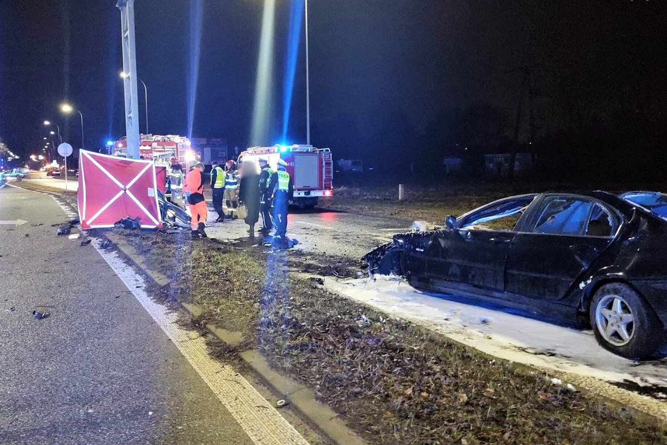 Wypadek na ul. Oświęcimskiej w Tychach.