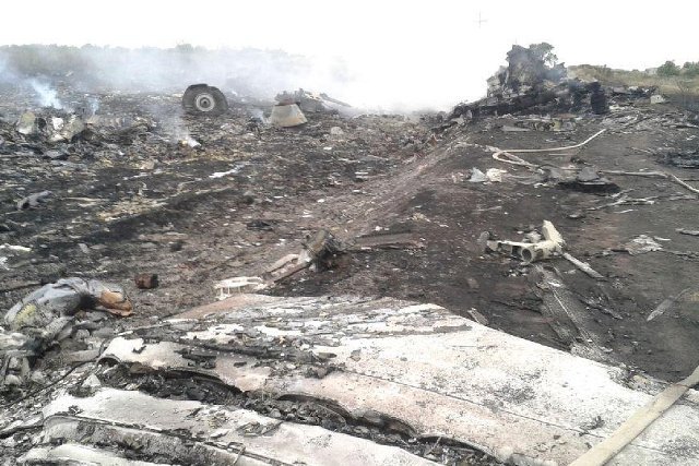 Miejsce katastrofy lotu MH17.