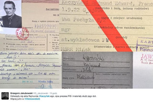 W IPN mają być informacje dotyczące służb bezpieczeństwa PRL i Rajmunda Kaczyńskiego.