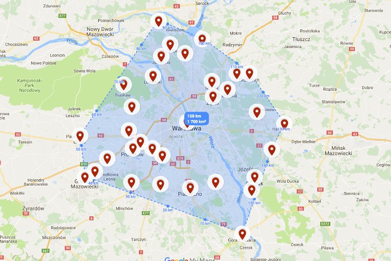 Ale mają rozmach! Policzyliśmy, ilu mieszkańców będzie miała Warszawa, gdy PiS zmieni granice miasta. Przeganiamy Paryż.