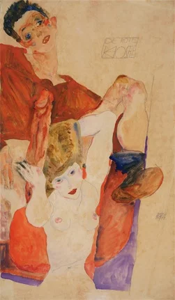 Egon Schiele, Der rote Hostie, 1911