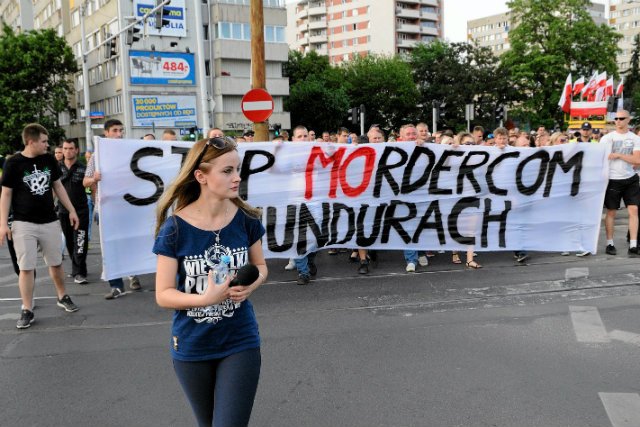 Marsz przeciwko brutalności policji w związku ze śmiercią Igora Stachowiaka.