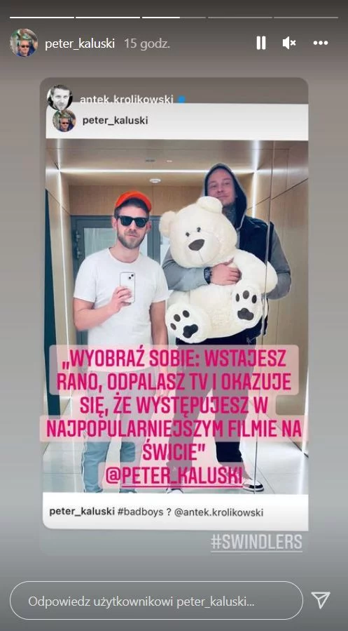 Peter Kaluski założył swój profil na Instagramie i dodał zdjęcie z Antkiem Królikowskim.