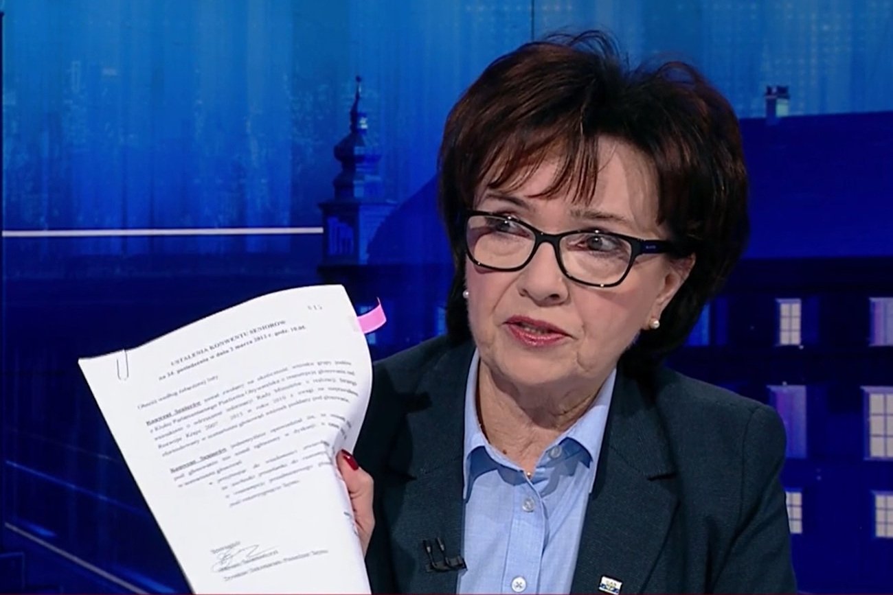 Elżbieta Witek broniła w TVP swojej decyzji o reasumpcji głosowania.