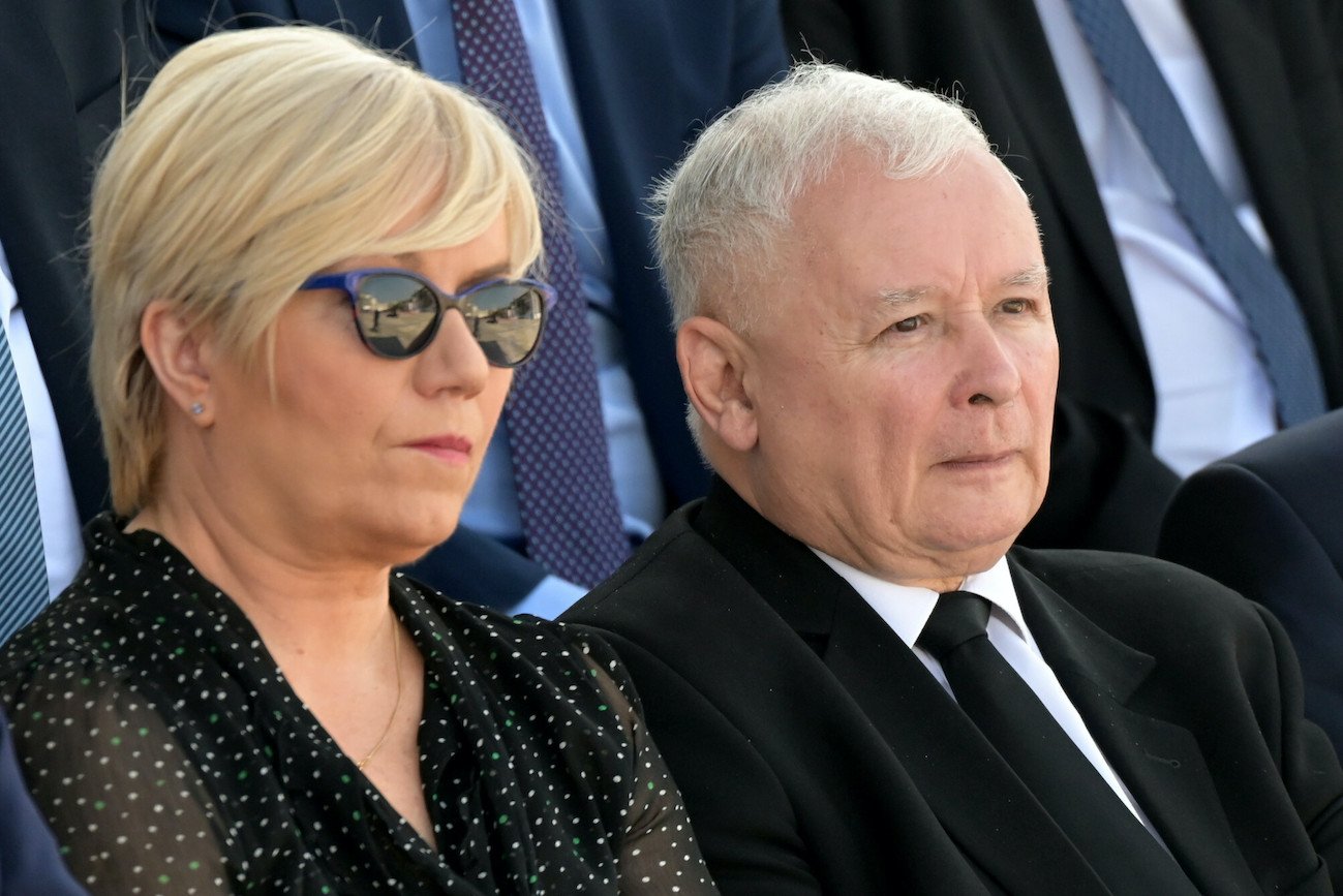 Sędzia Julia Przyłębska i poseł Jarosław Kaczyński.