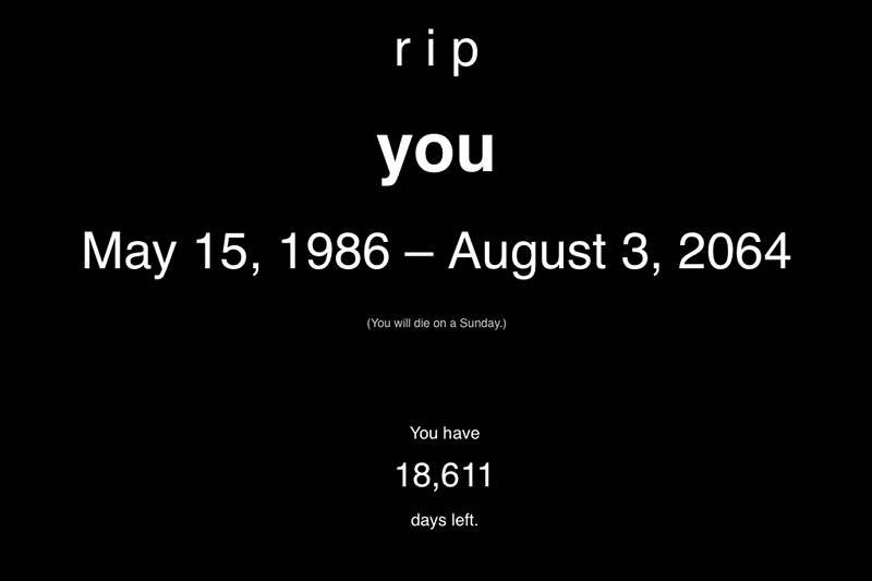 Sprawdź kiedy umrzesz. "Zegar śmierci", który zafascynował internautów