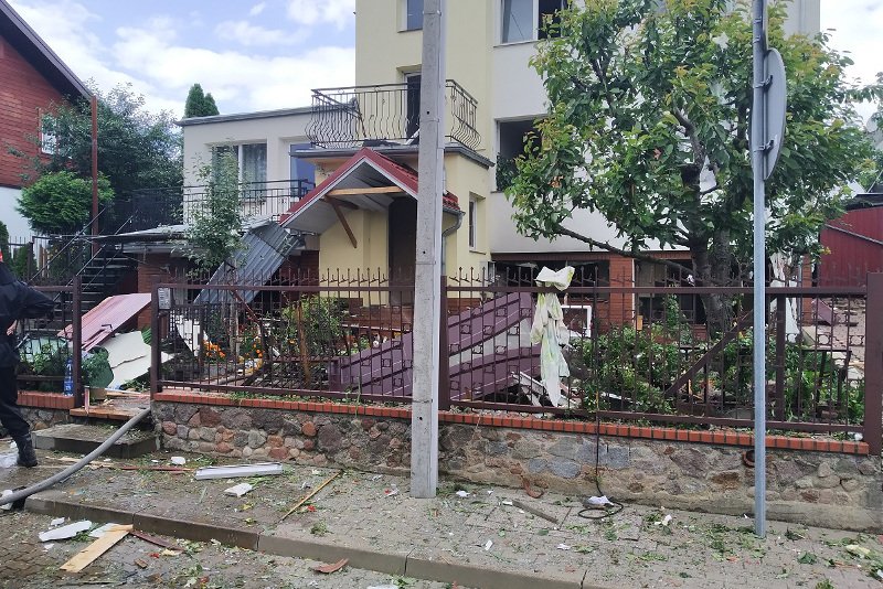 Wybuch gazu w domu w Białymstoku.