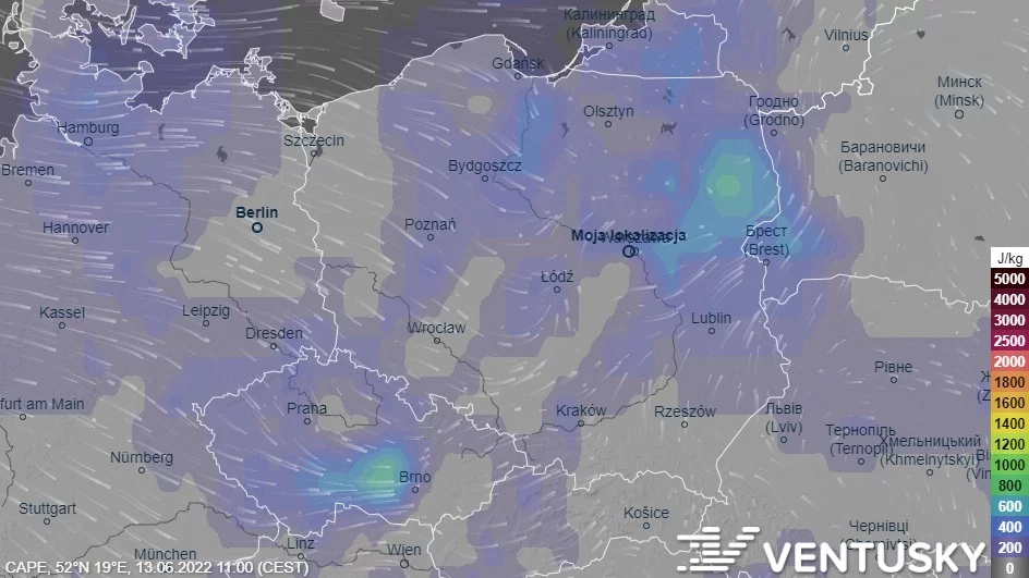 Burze w poniedziałek - prognoza pogody