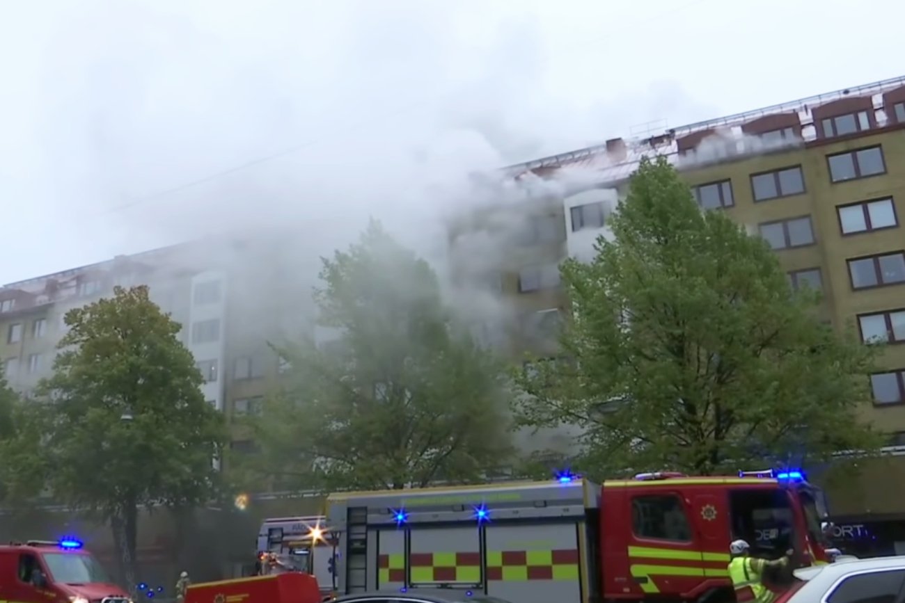 Wybuch bloku mieszkalnym w centrum Göteborga. Ludzie skakali z okien