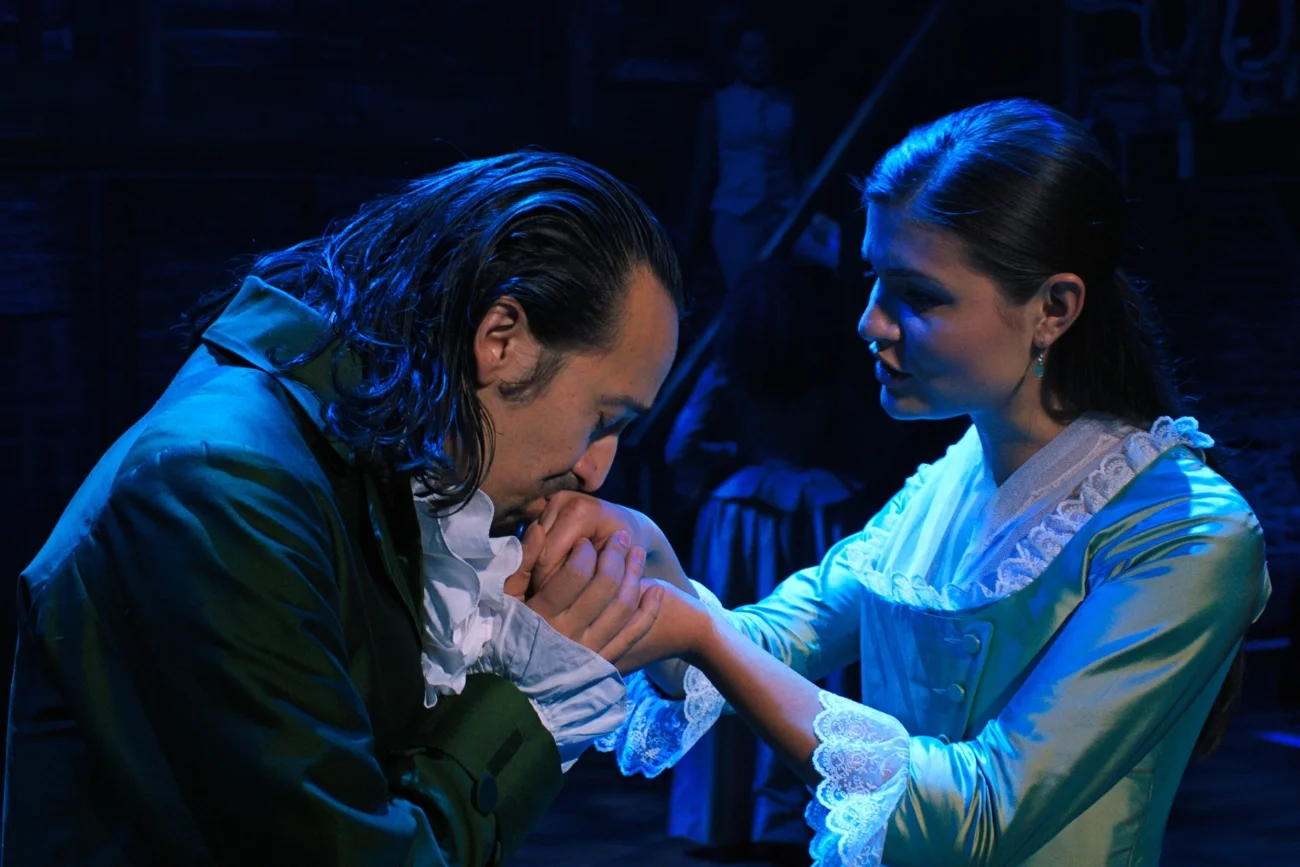 Lin-Manuel Miranda i Phillipa Soo w "Hamiltonie"