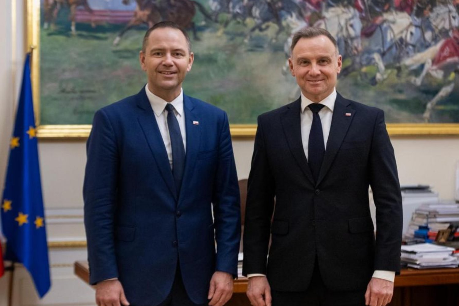 Karol Nawrocki spotkał się z Andrzejem Dudą. Tyle o tym wiadomo. Karol Nawrocki spotkał się z Andrzejem Dudą.