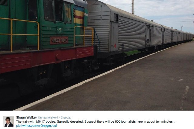 Ciała części ofiar umieszczono w wagonach chłodniczych