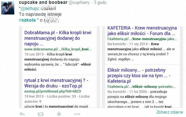 Młodzi ludzie na polskim Twitterze przeżywają odcinki "Szkoły". W jednym z nich poruszono temat... czarów z użyciem menstruacyjnej krwi.