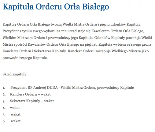 Oto obecny skład Kapituły.