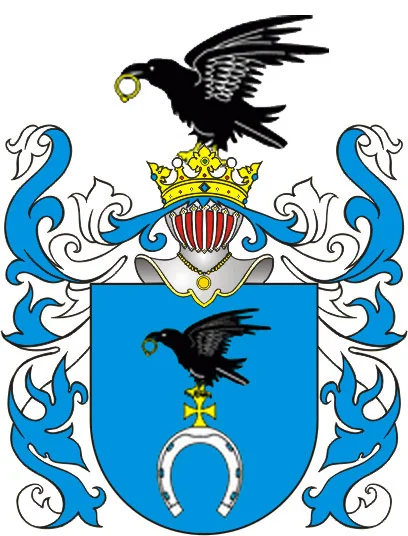 Herb Ślepowron, którym legitymował się ród Jaruzelskich.