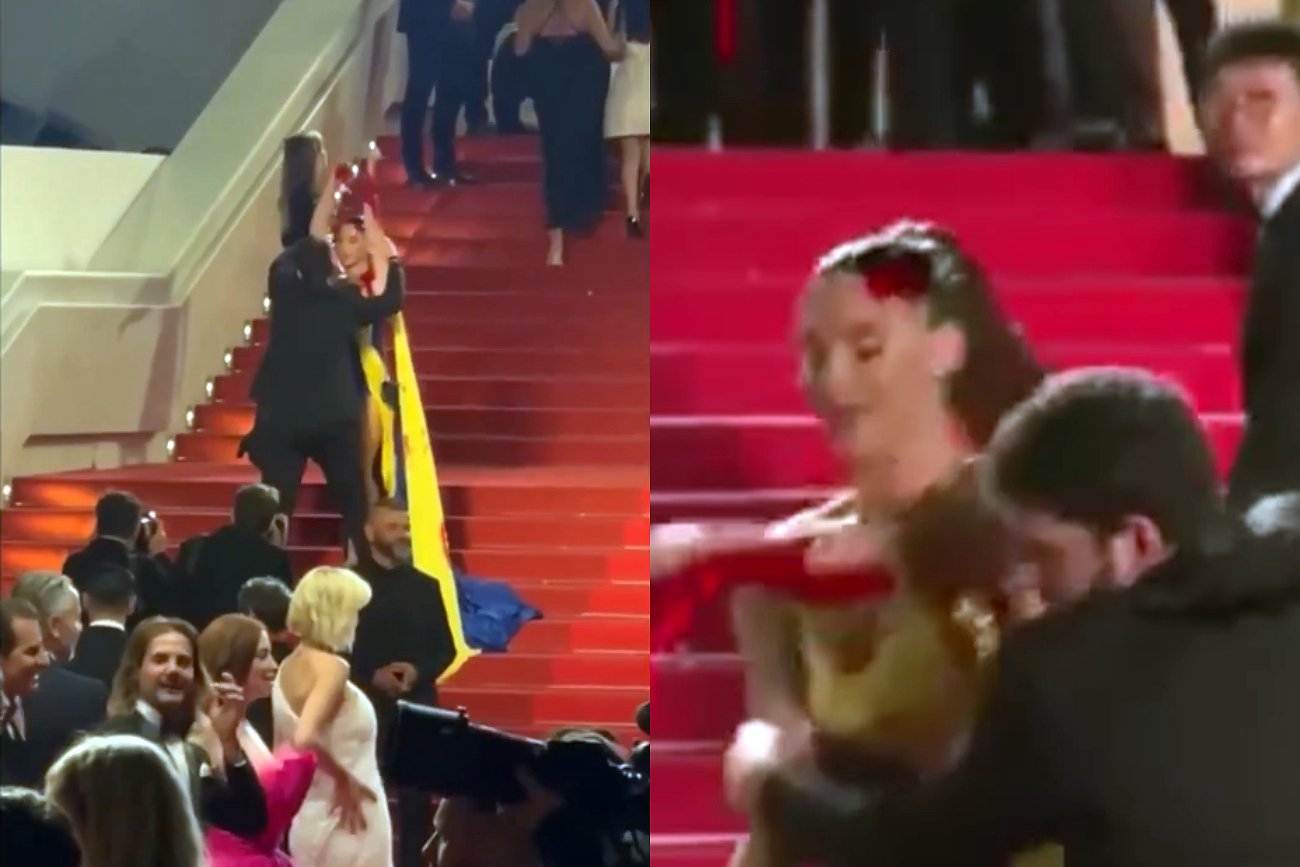 Ilona Chernobai wywleczona z Cannes 2023. Ukrainka przypomniała o wojnie